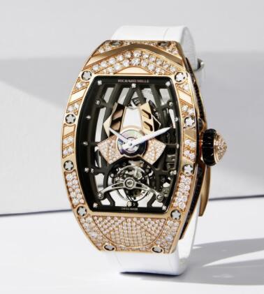 Replica Richard Mille RM 071 watch RM 71-01 Automatic Tourbillon Talisman Red Gold white leather